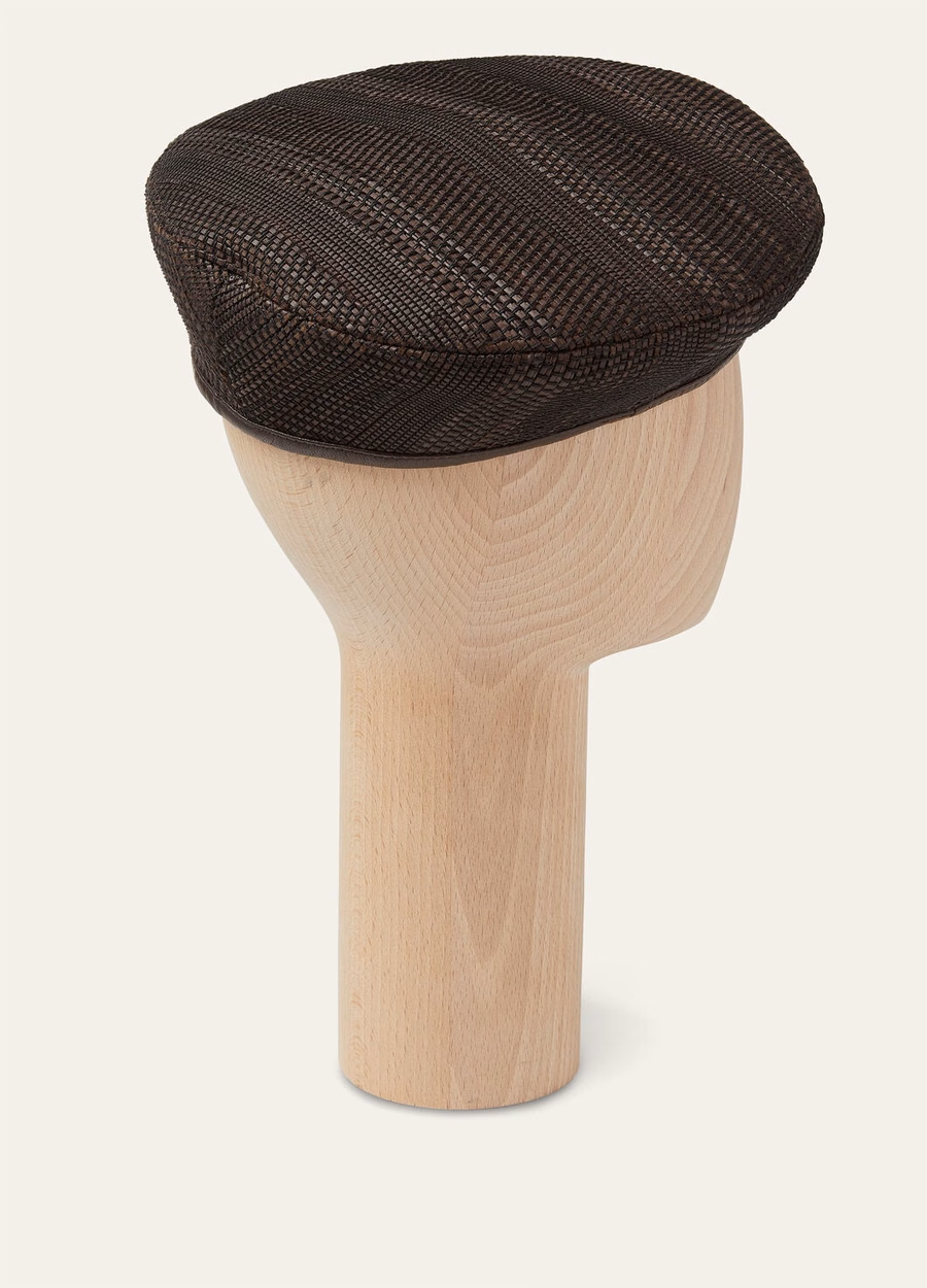 Emily Hat in Deep Brown Tatami Buffalo Leather