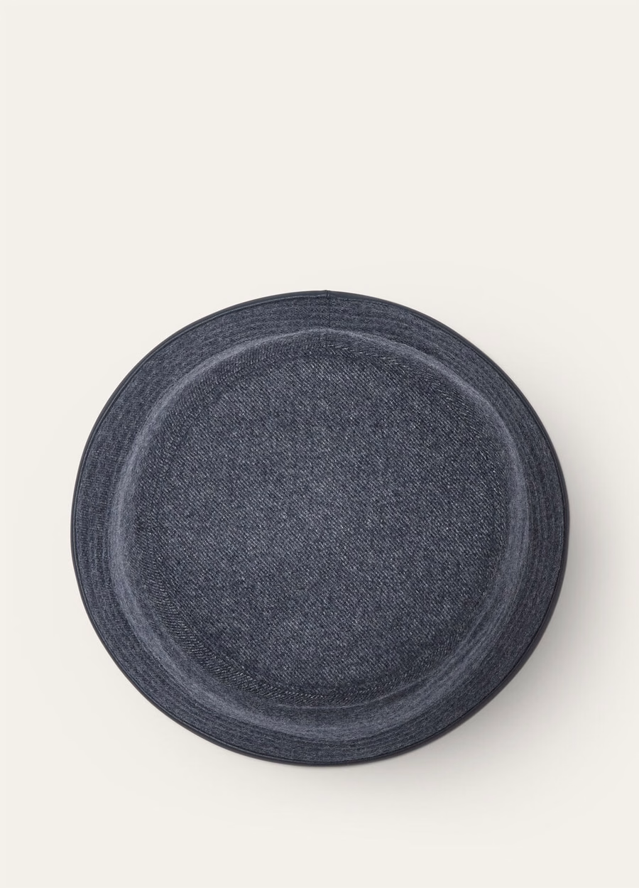 Tina Bucket Hat Cashmere Virgin Wool Blue-Gunny Glass Melange
