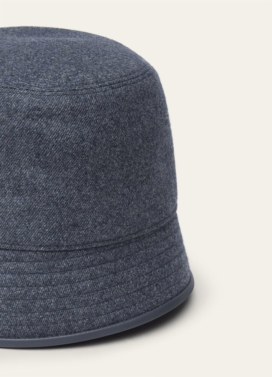 Tina Bucket Hat Cashmere Virgin Wool Blue-Gunny Glass Melange