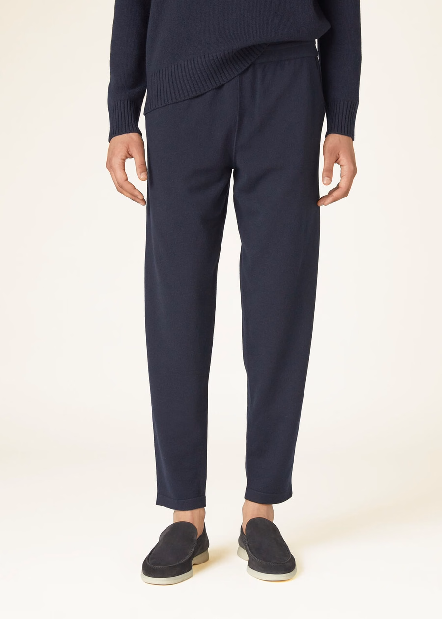 Merano Baby Cashmere Pants Navy Blue
