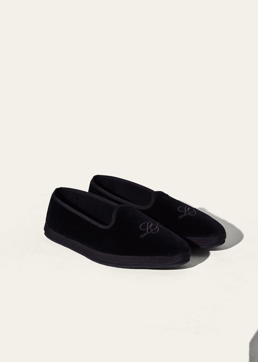 LP Venice Slipper Cotton Navy Blue Loafers