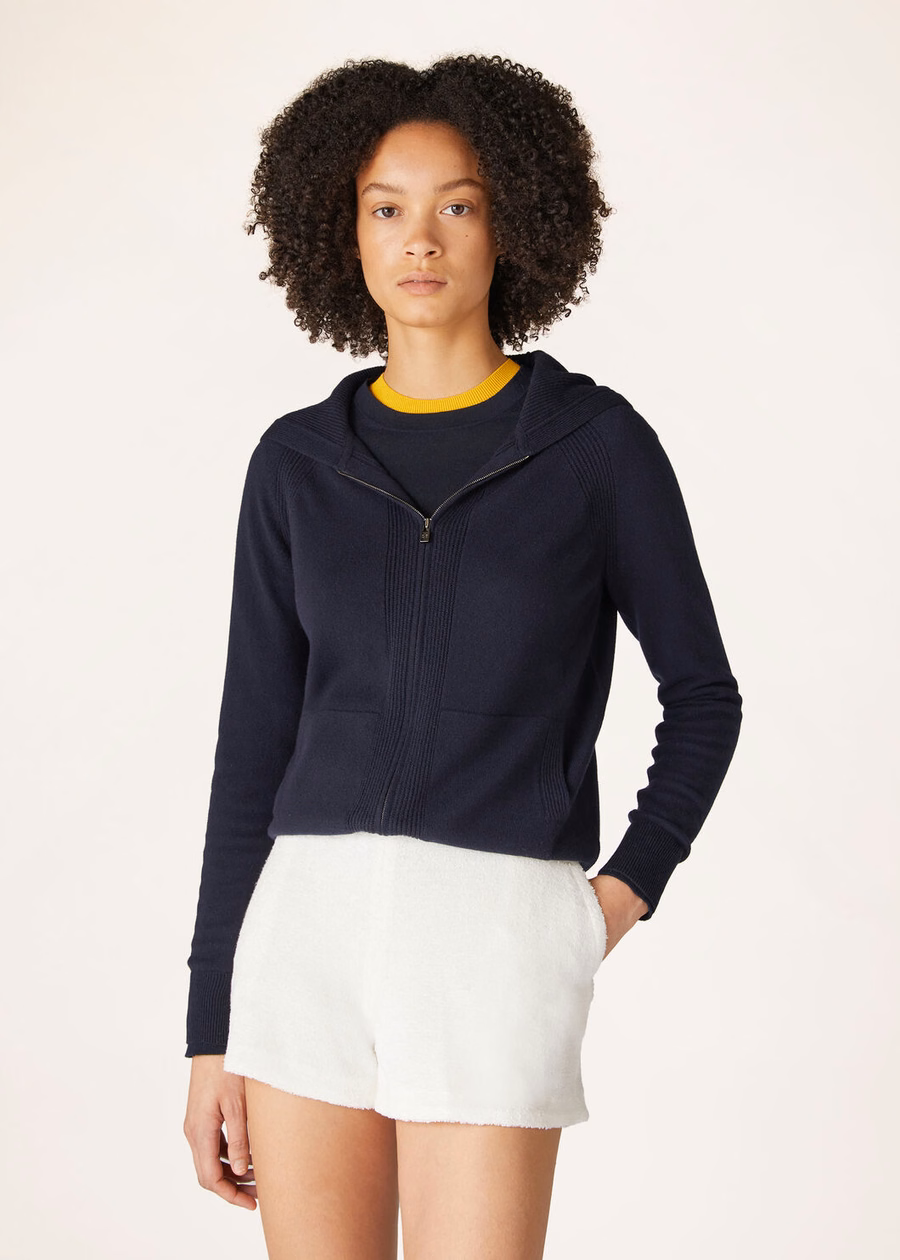 Merano Bomber Baby Cashmere Navy Blue