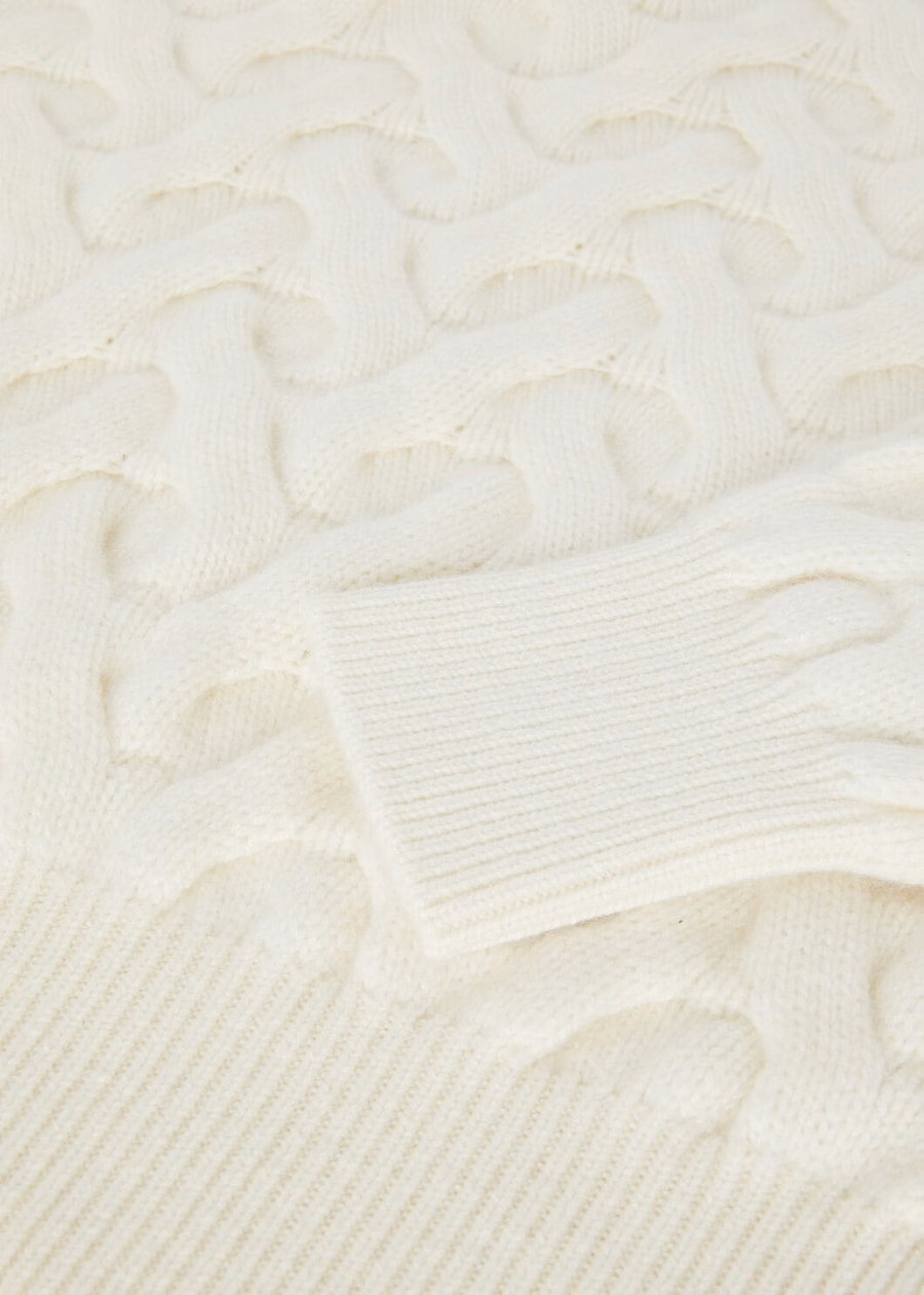 Cocooning Crewneck Baby Cashmere White Snow