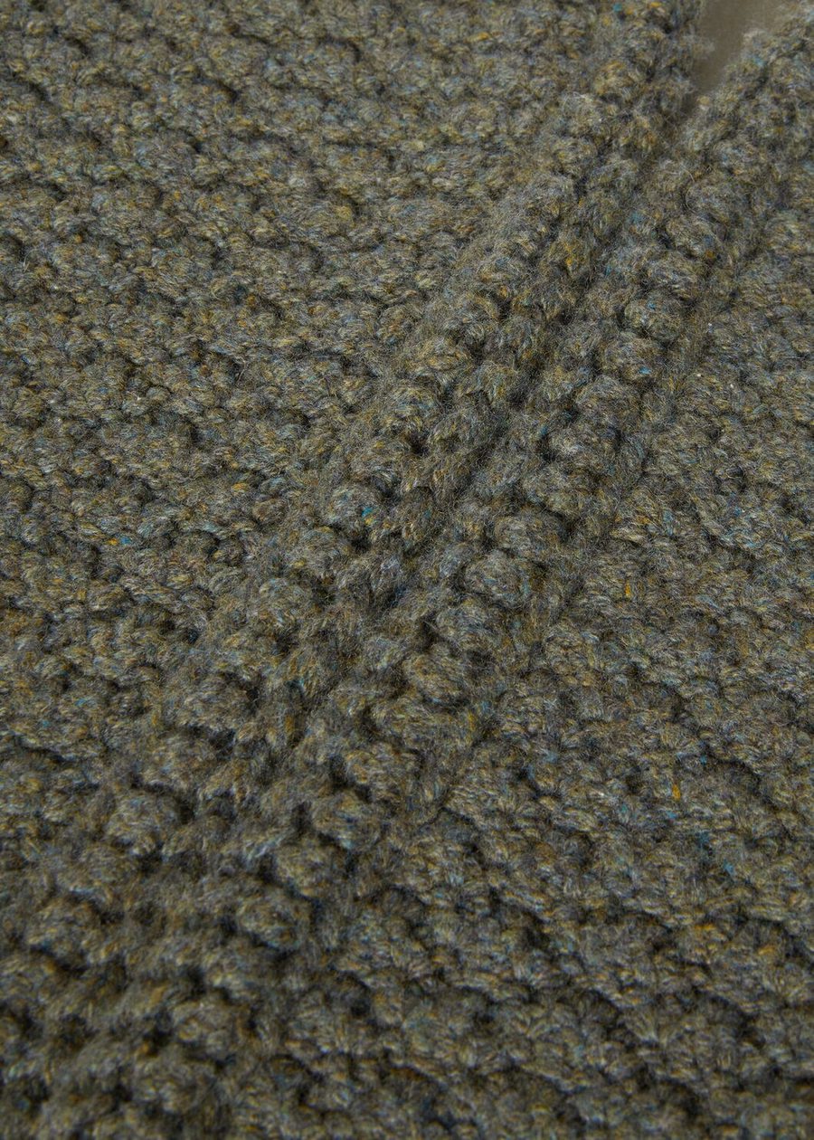 Sayama Baby Cashmere Jacket Dusky Moss Melange