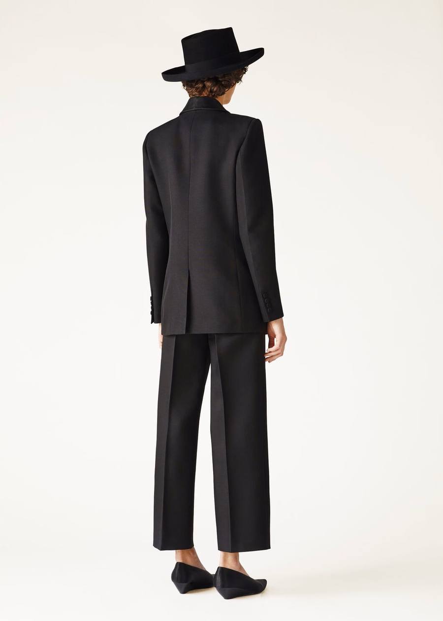Doreen Silk Virgin Wool Jacket Black