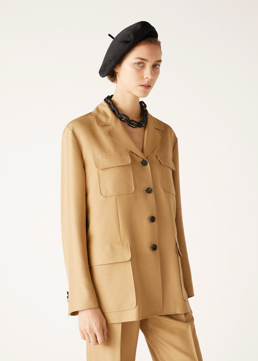Matilde Jacket Silk Pebble