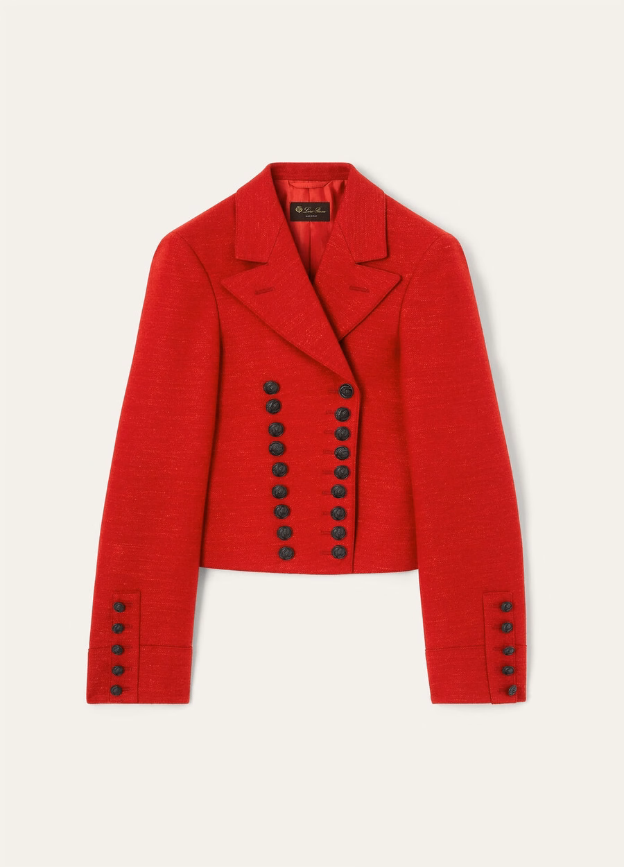 Raffaella Cashmere Wool Jacket Red Apple