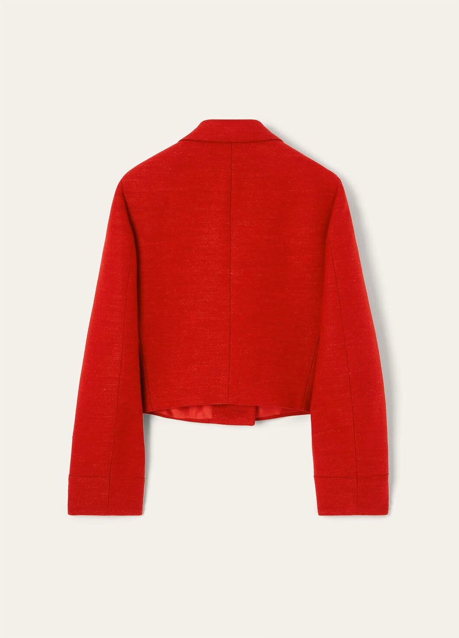 Raffaella Cashmere Wool Jacket Red Apple