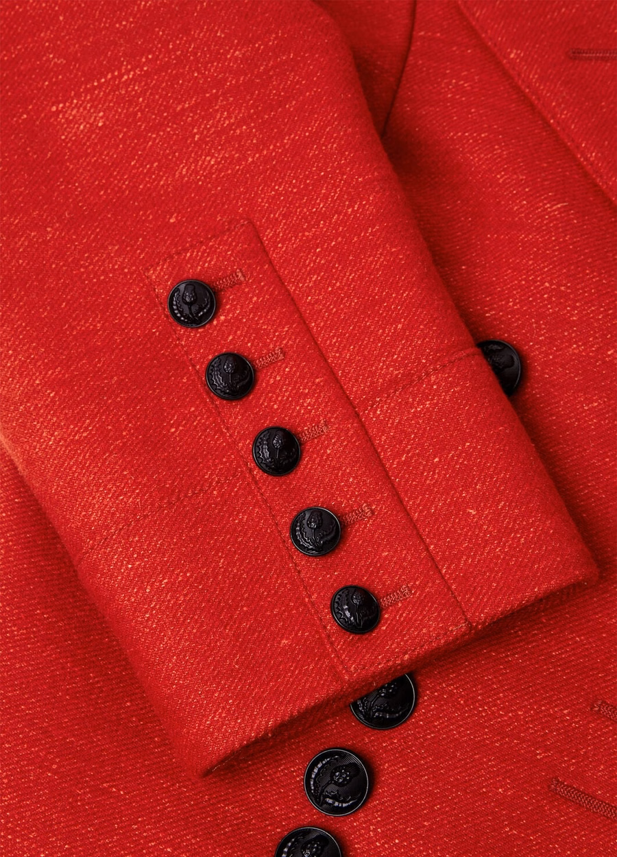 Raffaella Cashmere Wool Jacket Red Apple