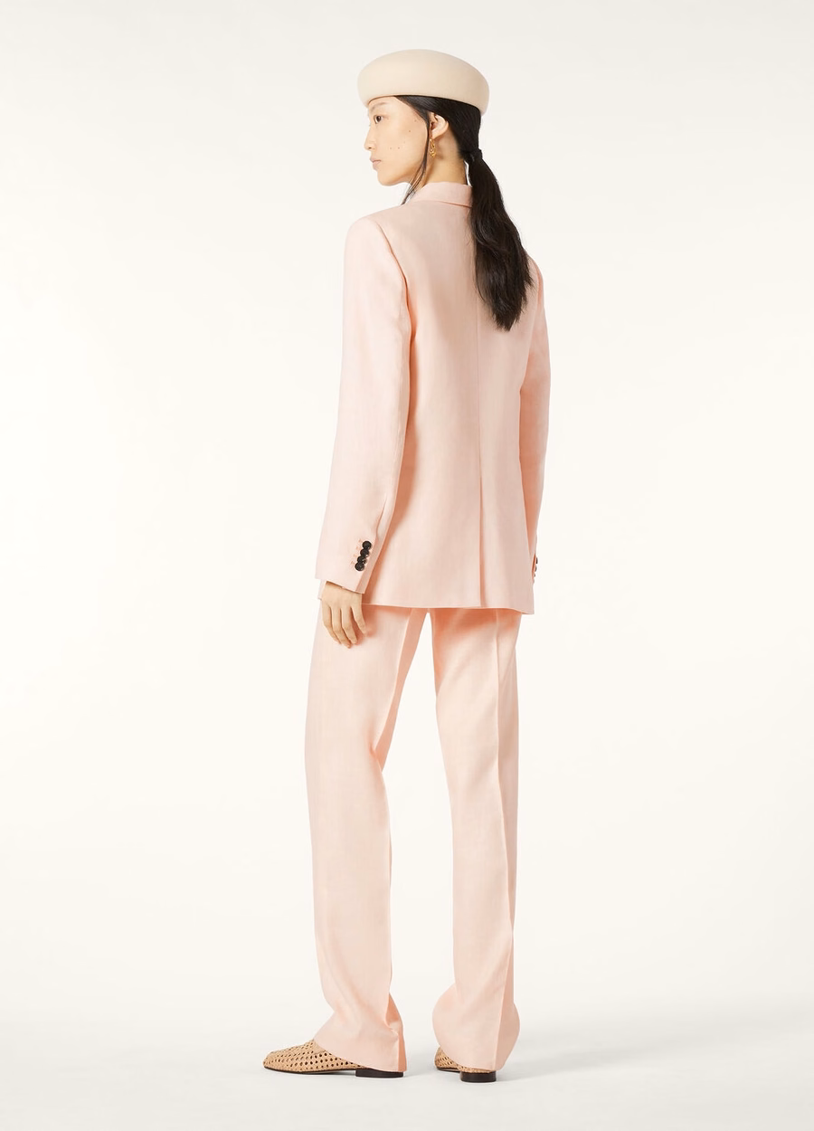 Genny Blazer in fluffy pink virgin wool