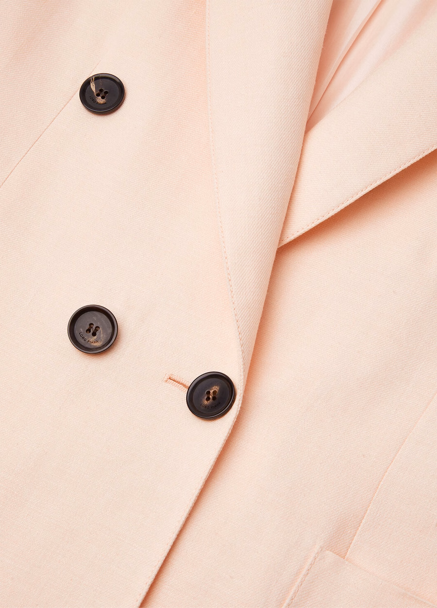 Genny Blazer in fluffy pink virgin wool