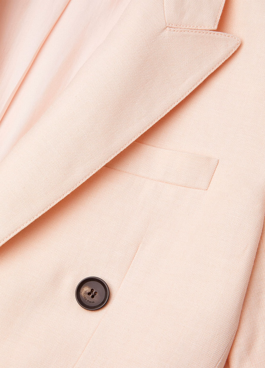 Genny Blazer in fluffy pink virgin wool