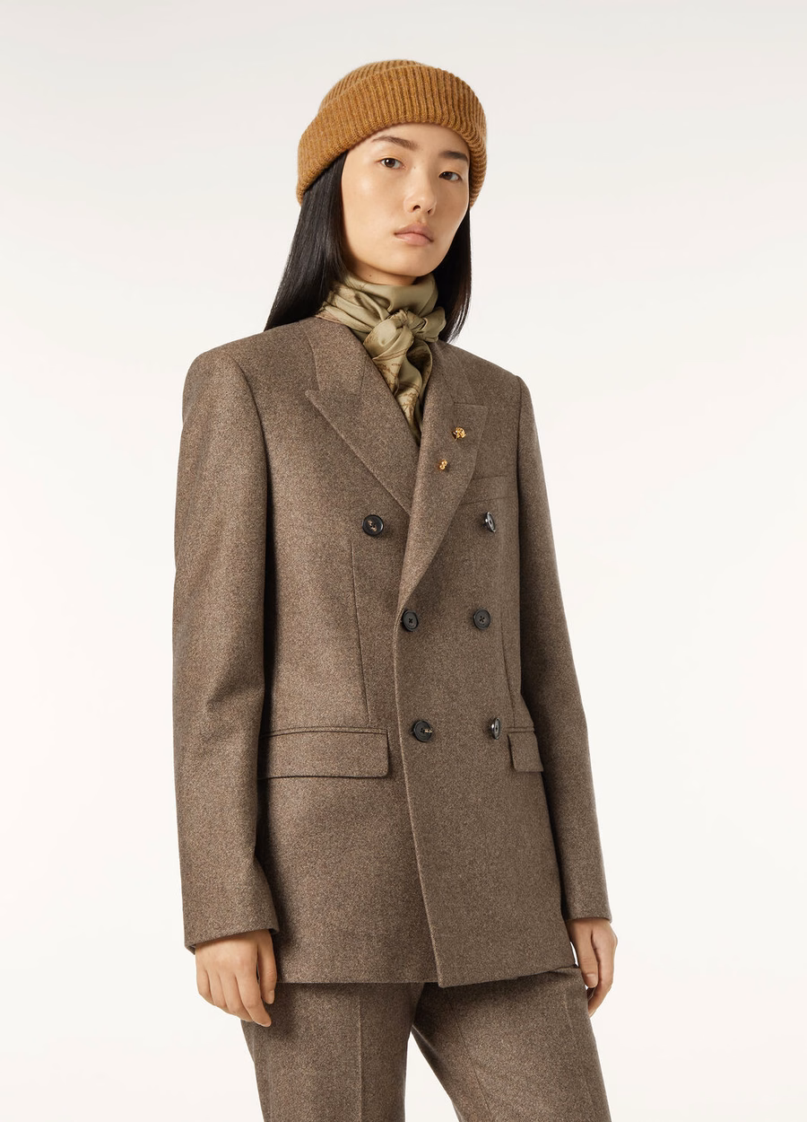 International Jacket Cashmere Virgin Wool Dark Granite Melange