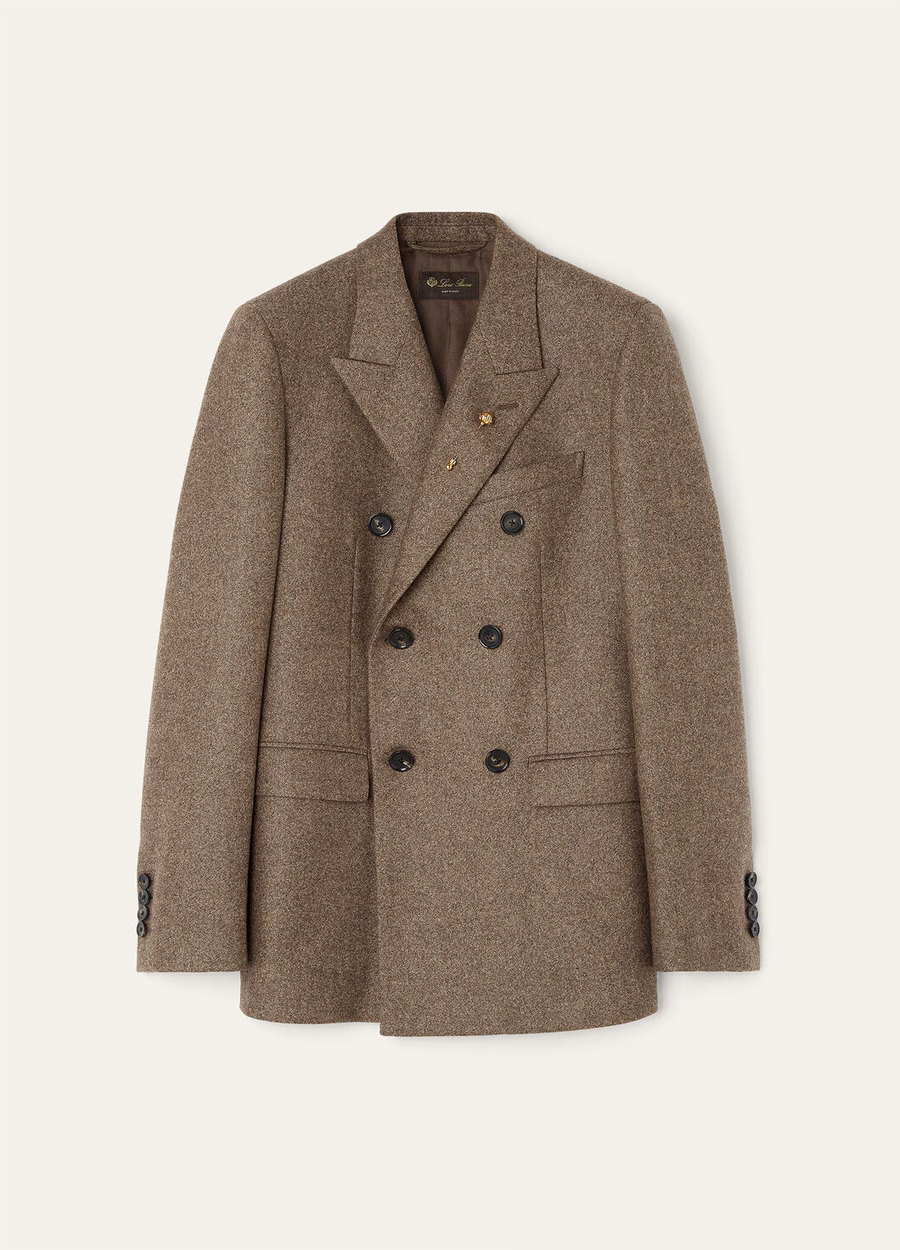 International Jacket Cashmere Virgin Wool Dark Granite Melange