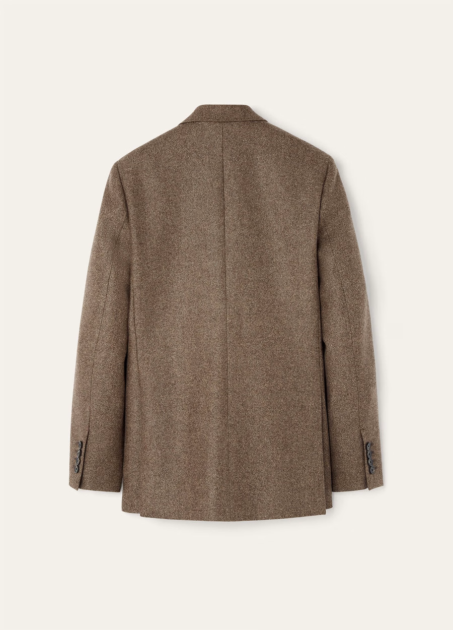 International Jacket Cashmere Virgin Wool Dark Granite Melange