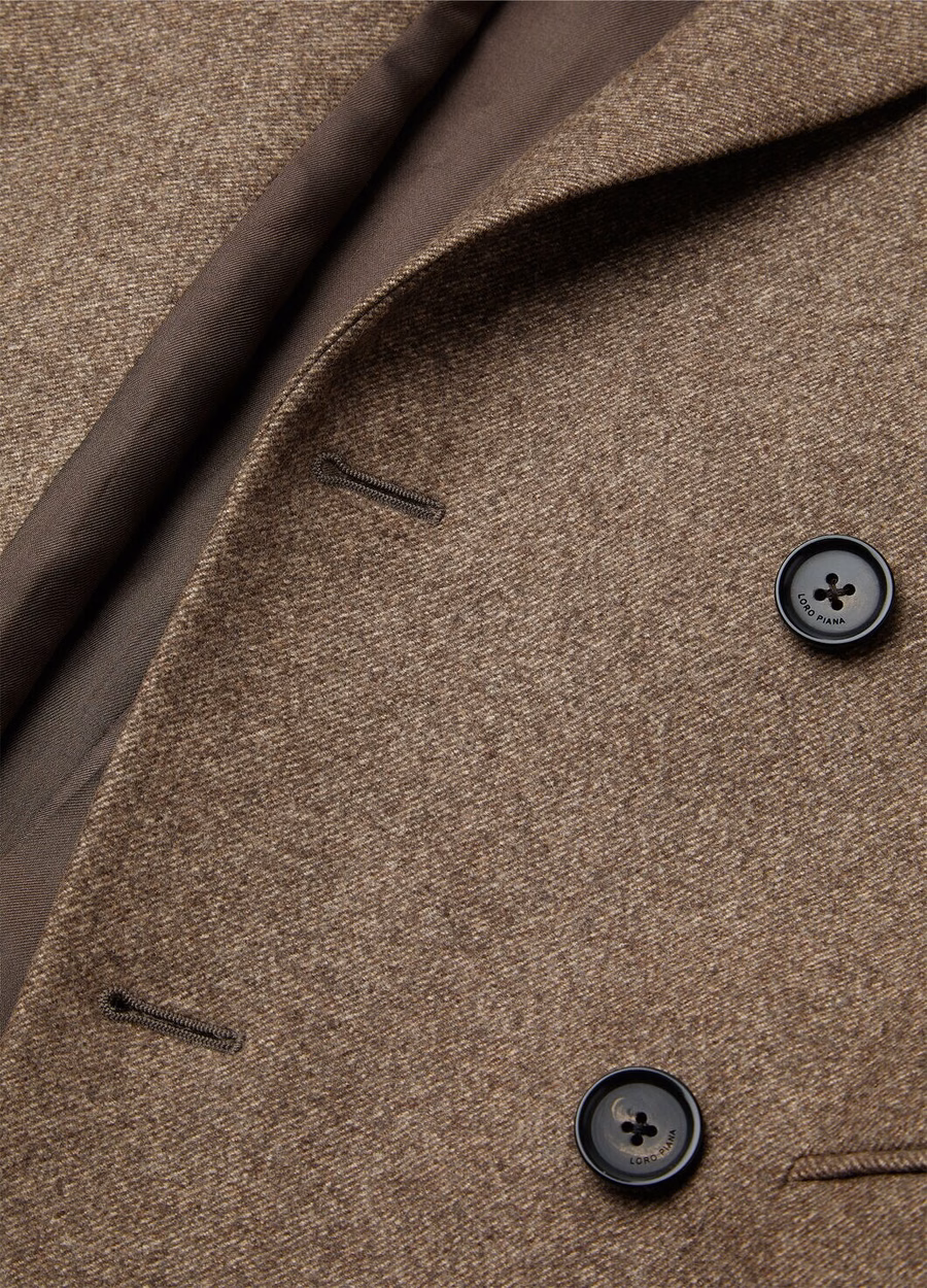 International Jacket Cashmere Virgin Wool Dark Granite Melange
