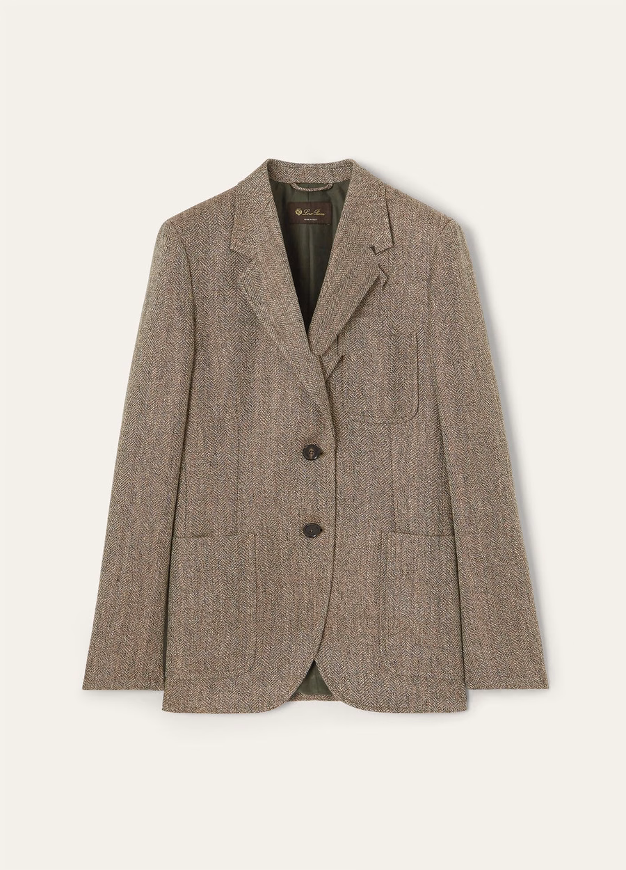 Eleanor Blazer Linen Cherry Vin/Clear Oyster/Watercresson