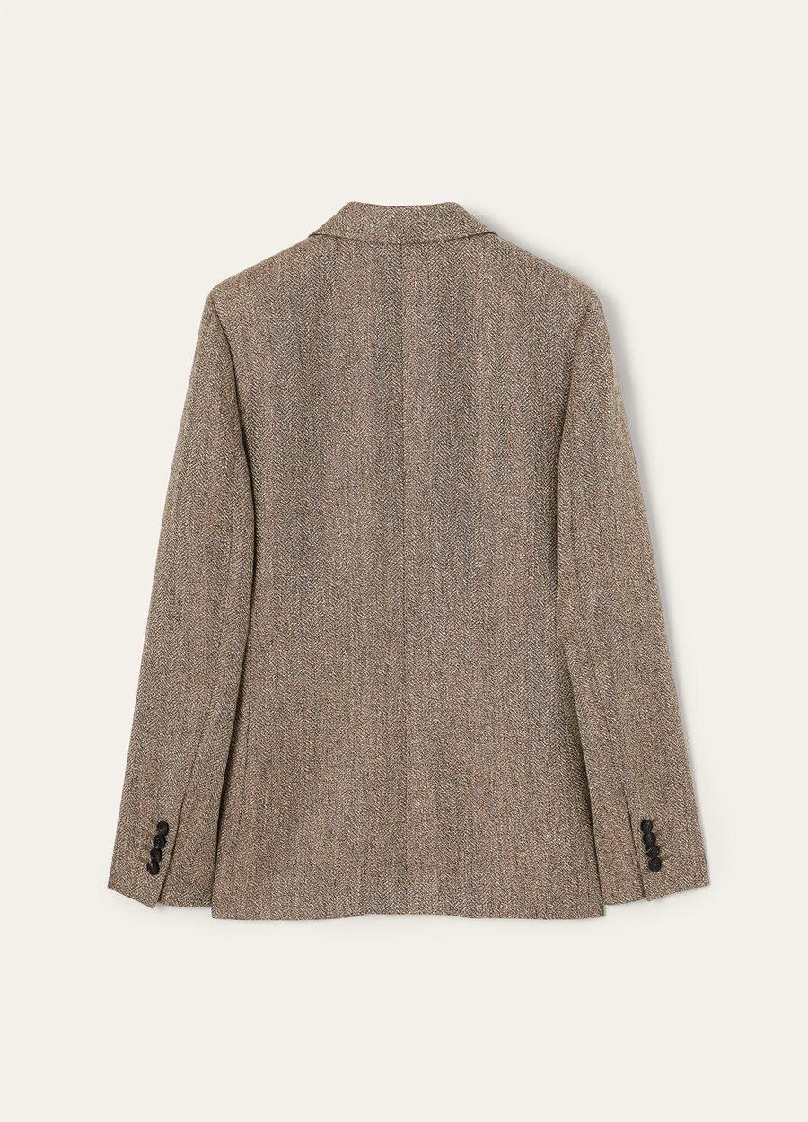 Eleanor Blazer Linen Cherry Vin/Clear Oyster/Watercresson