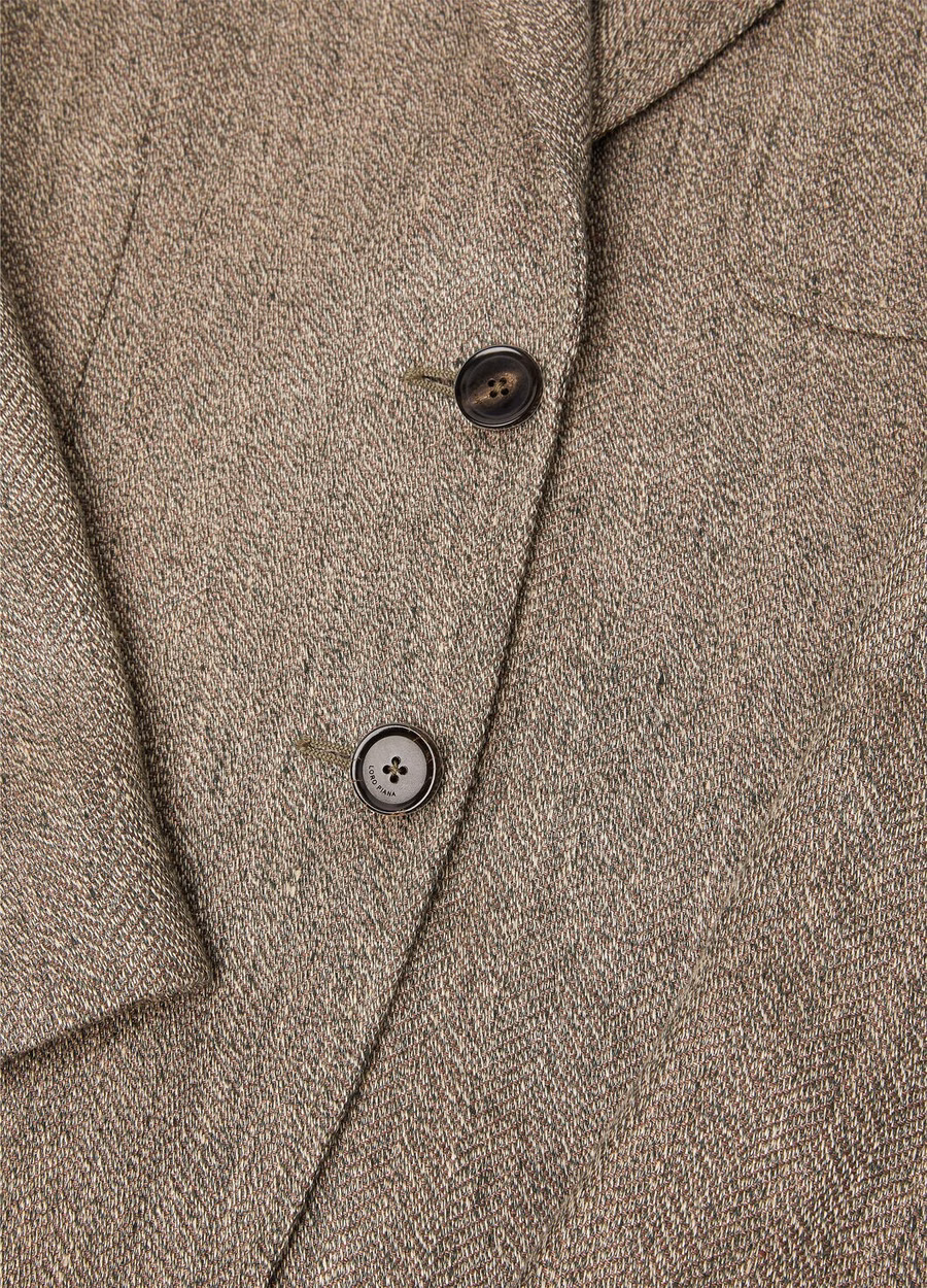 Eleanor Blazer Linen Cherry Vin/Clear Oyster/Watercresson