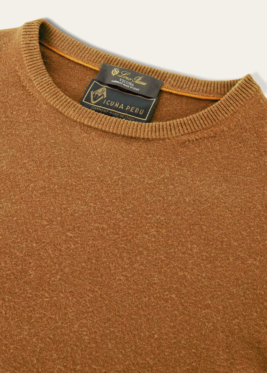 Classic Crewneck Vicuña Natural Medium Vicuña