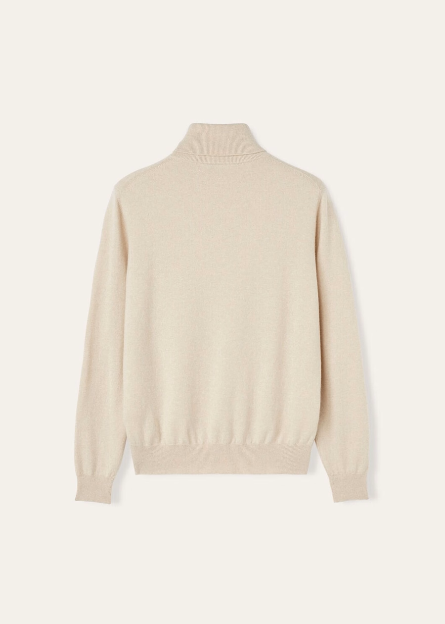 Classic Turtleneck Baby Cashmere Melange Natural