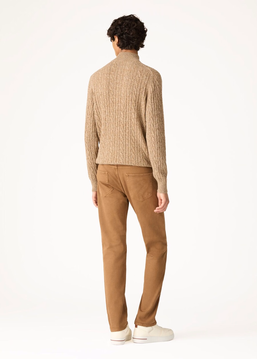 Treccia Baby Cashmere Sweater Golden Wheat/Gingerbread Gold