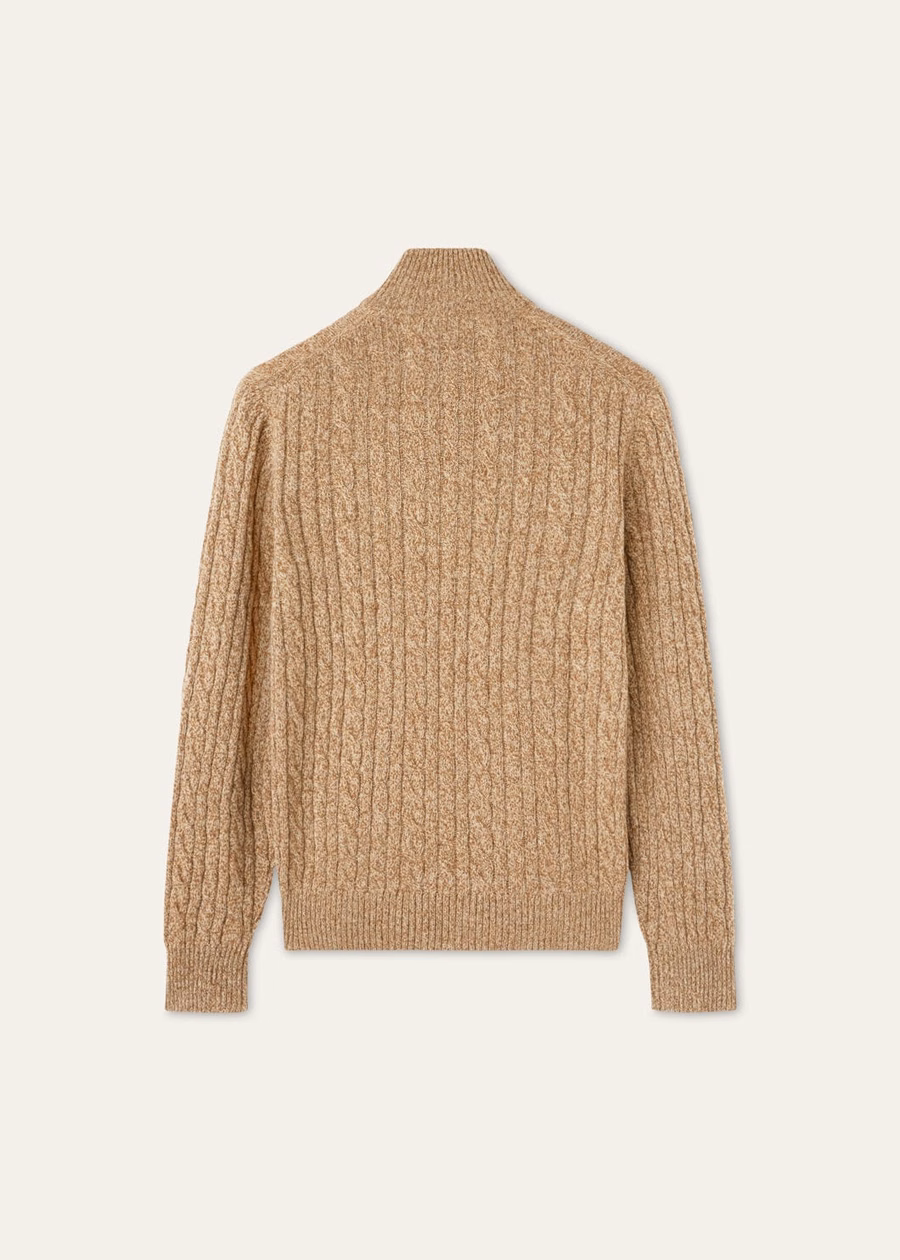 Treccia Baby Cashmere Sweater Golden Wheat/Gingerbread Gold
