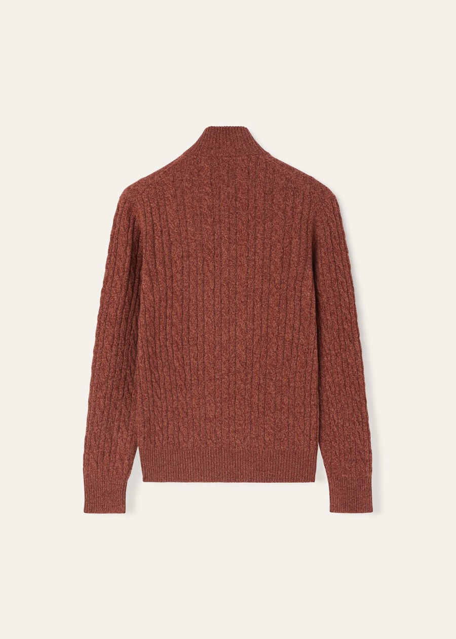 Treccia Baby Cashmere Prestige Orange/Weathering Steel Sweater
