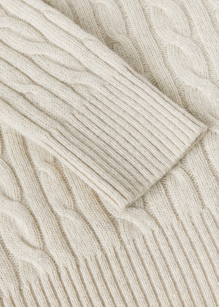 Treccia Baby Cashmere Sweater Silver Melange/Natural Melange