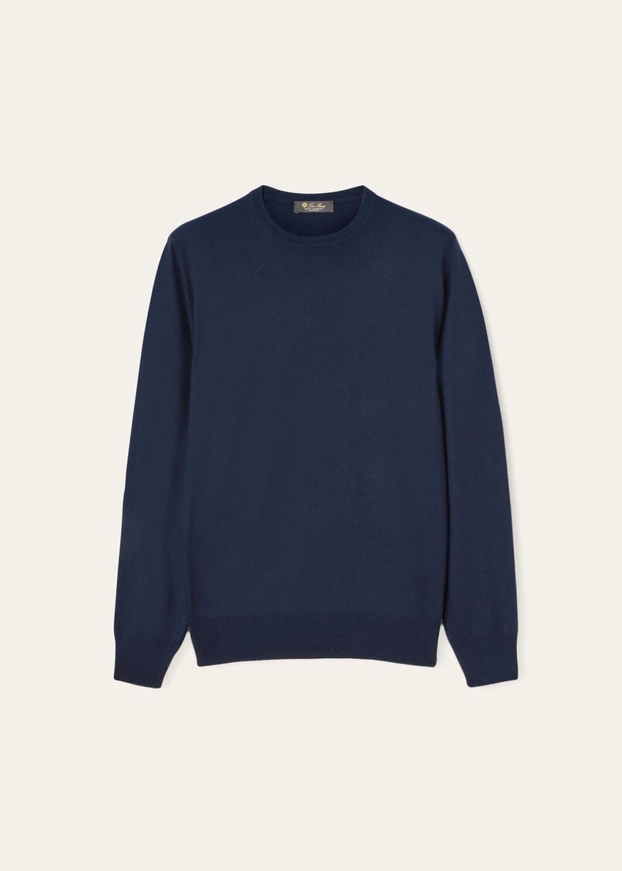Superlight Crewneck Baby Cashmere Navy Blue