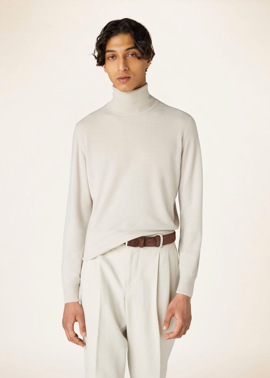 Turtleneck Baby Cashmere Icy Grey