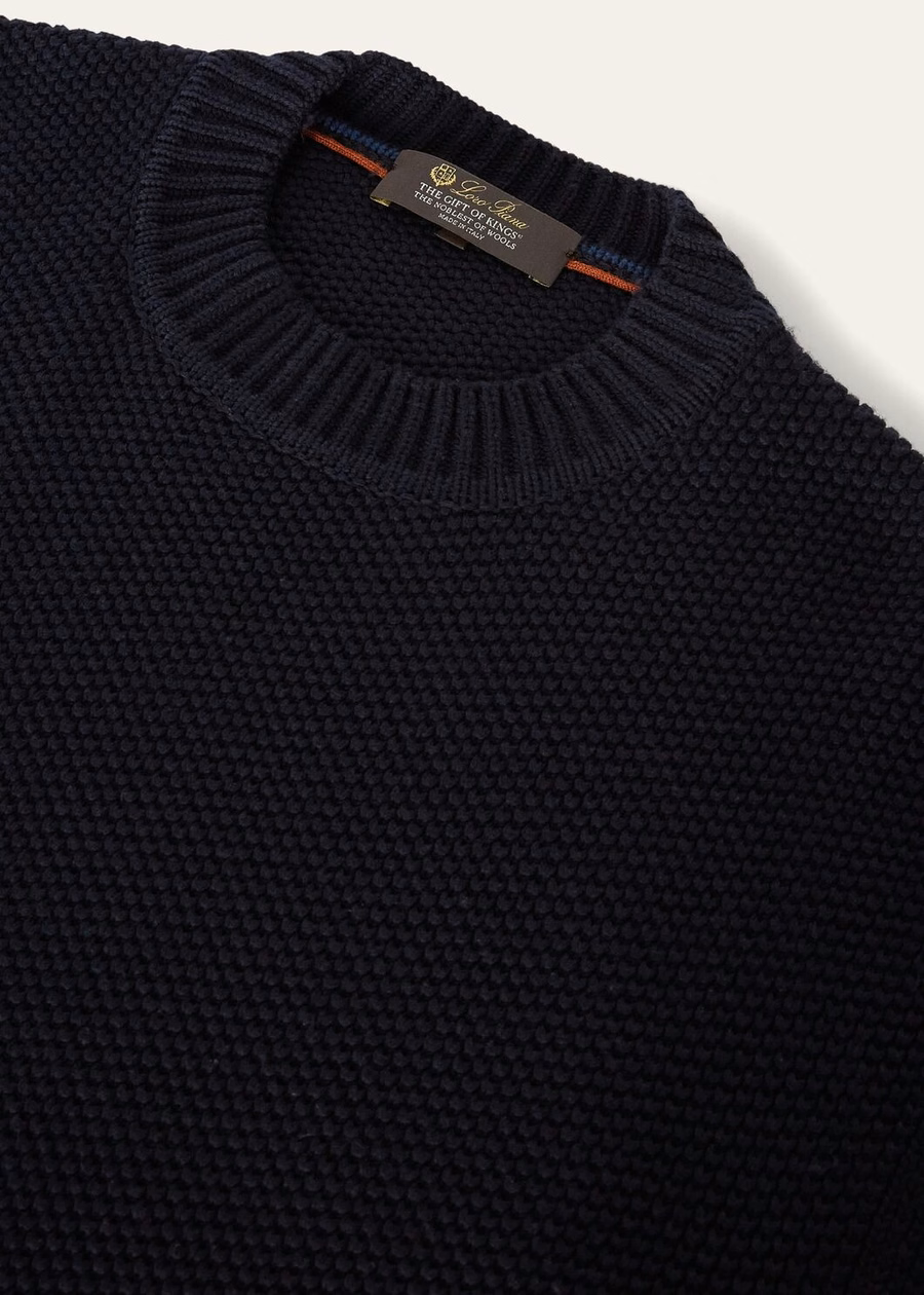 The Gift of Kings® Argyle Crewneck Navy Blue