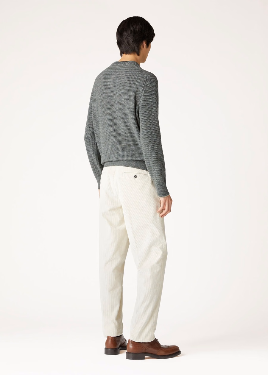 City Pull Crewneck Baby Cashmere Beech/Lush Rainforest