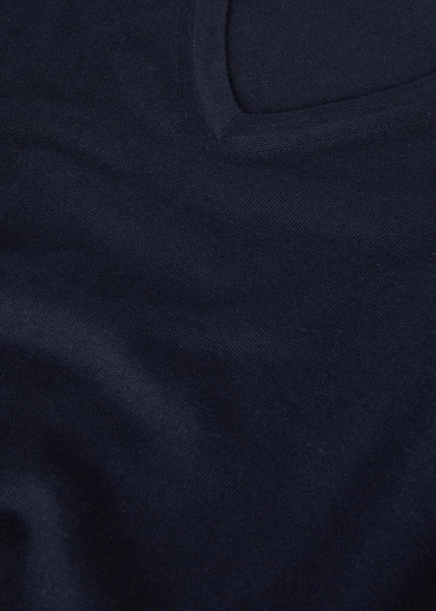 Cash Light V-neck Cashmere Navy Blue