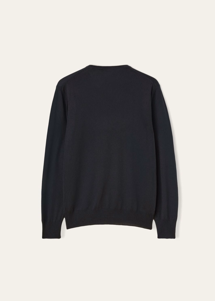 Cashmere caviar with V-neck