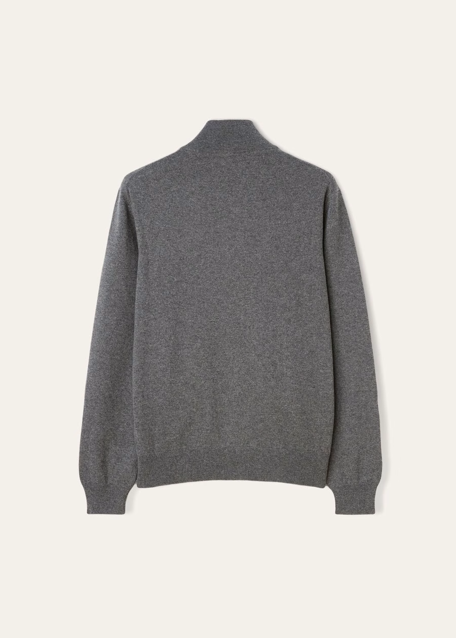 Classic Zipper Bomber Jacket for Babies Cashmere Grey Melange