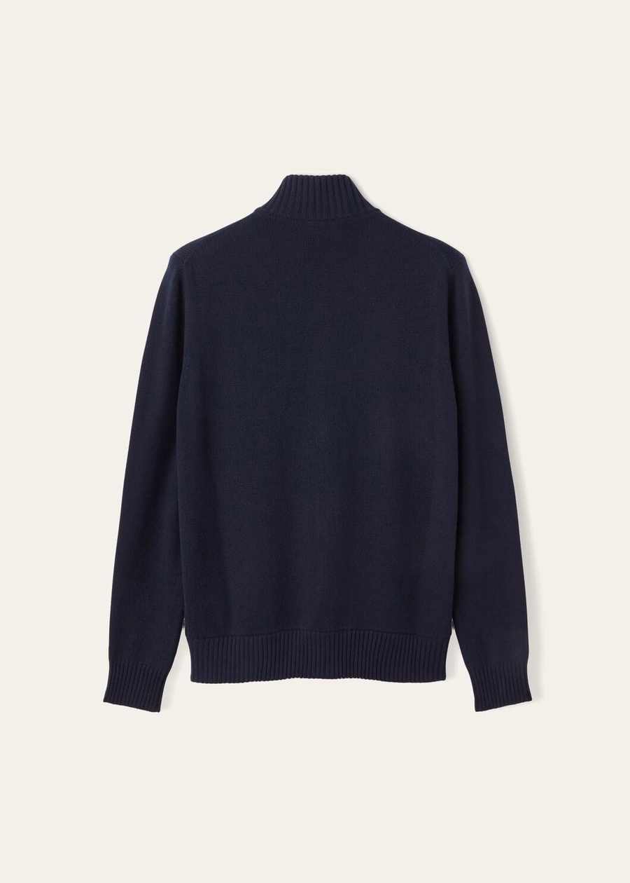 Parksville Bomber Baby Cashmere Jacket Navy Blue