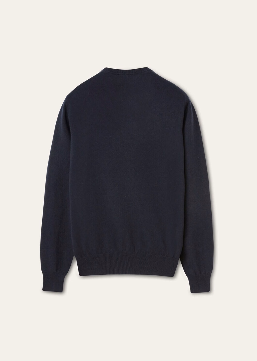 Classic Crewneck Baby Cashmere Navy Blue