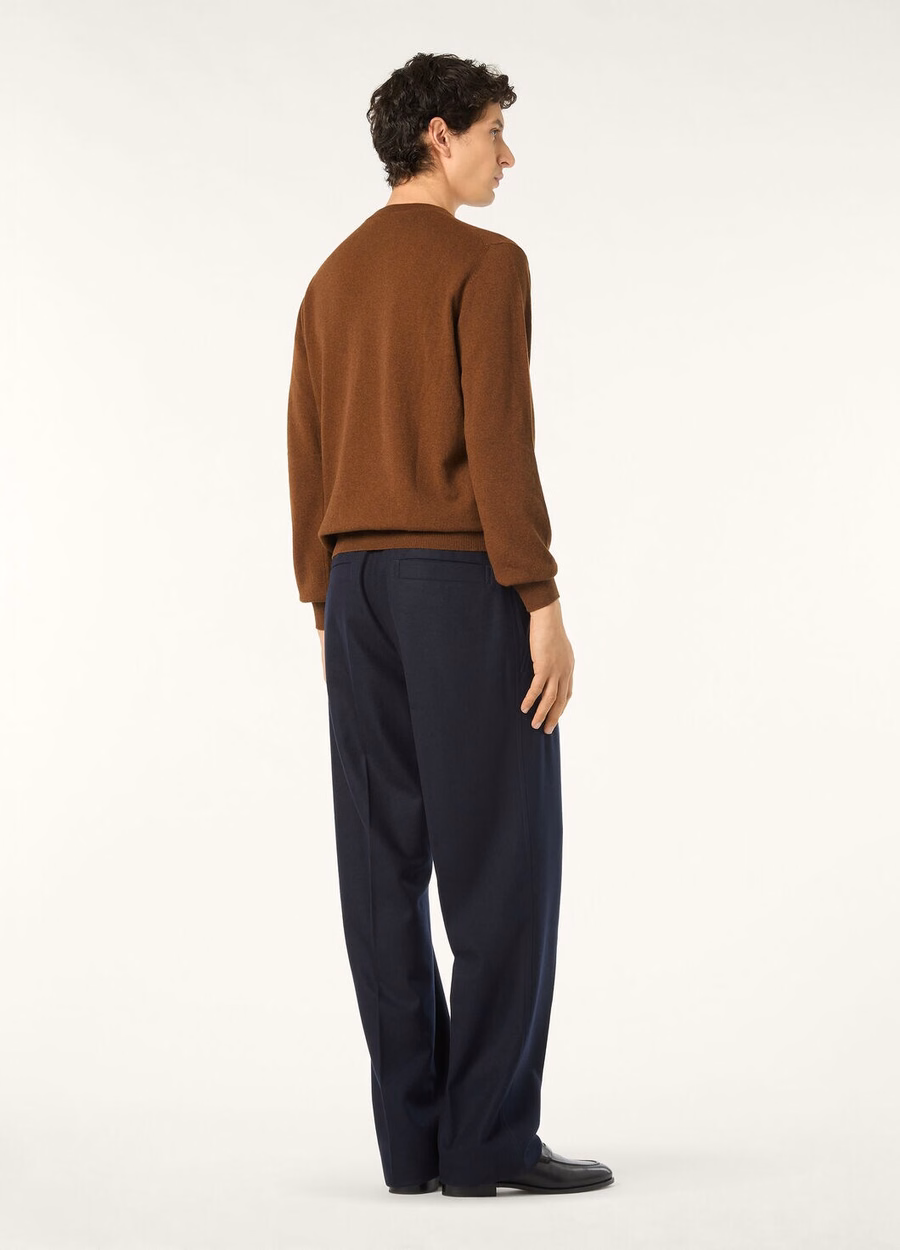 Classic Crewneck Baby Cashmere Gingerbread Gold Melange