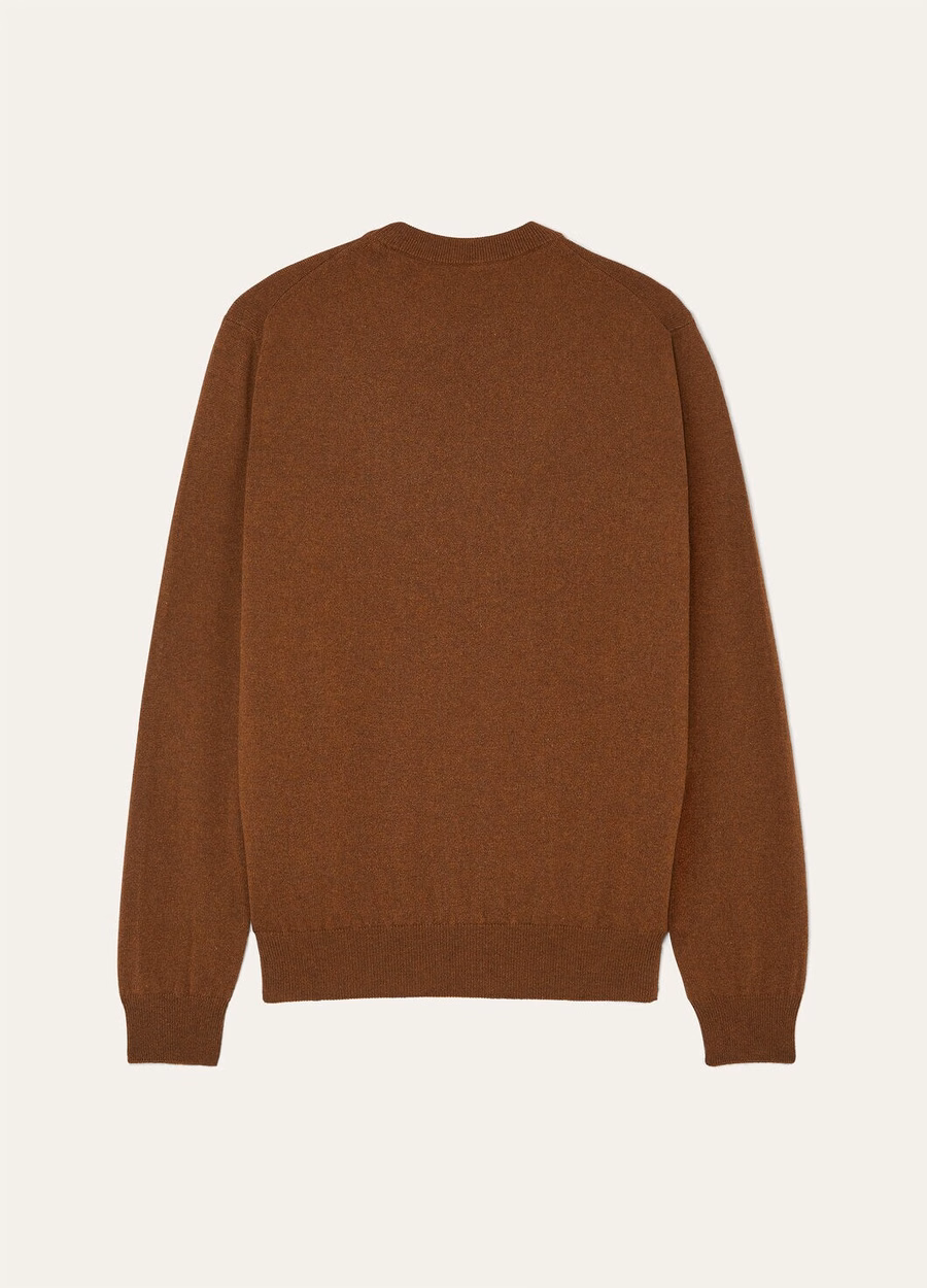 Classic Crewneck Baby Cashmere Gingerbread Gold Melange