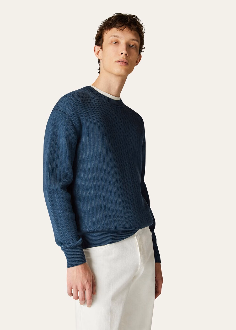 Cook Crewneck The Gift of Kings® Azzurro Petrolio Vanise'