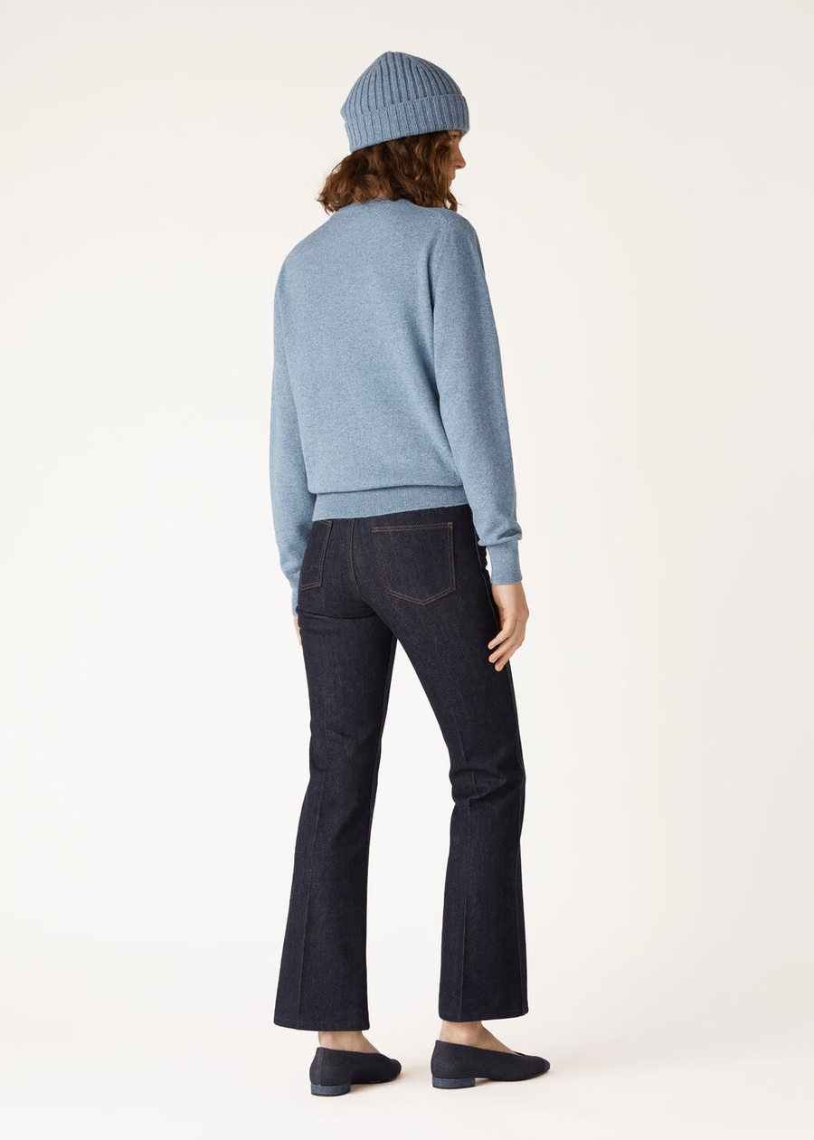 Loro Crewneck Cashmere Dainty Blue Dust Melange
