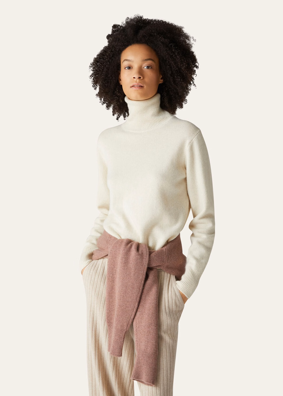 Loro Turtleneck Cashmere Pure Dunes Mel