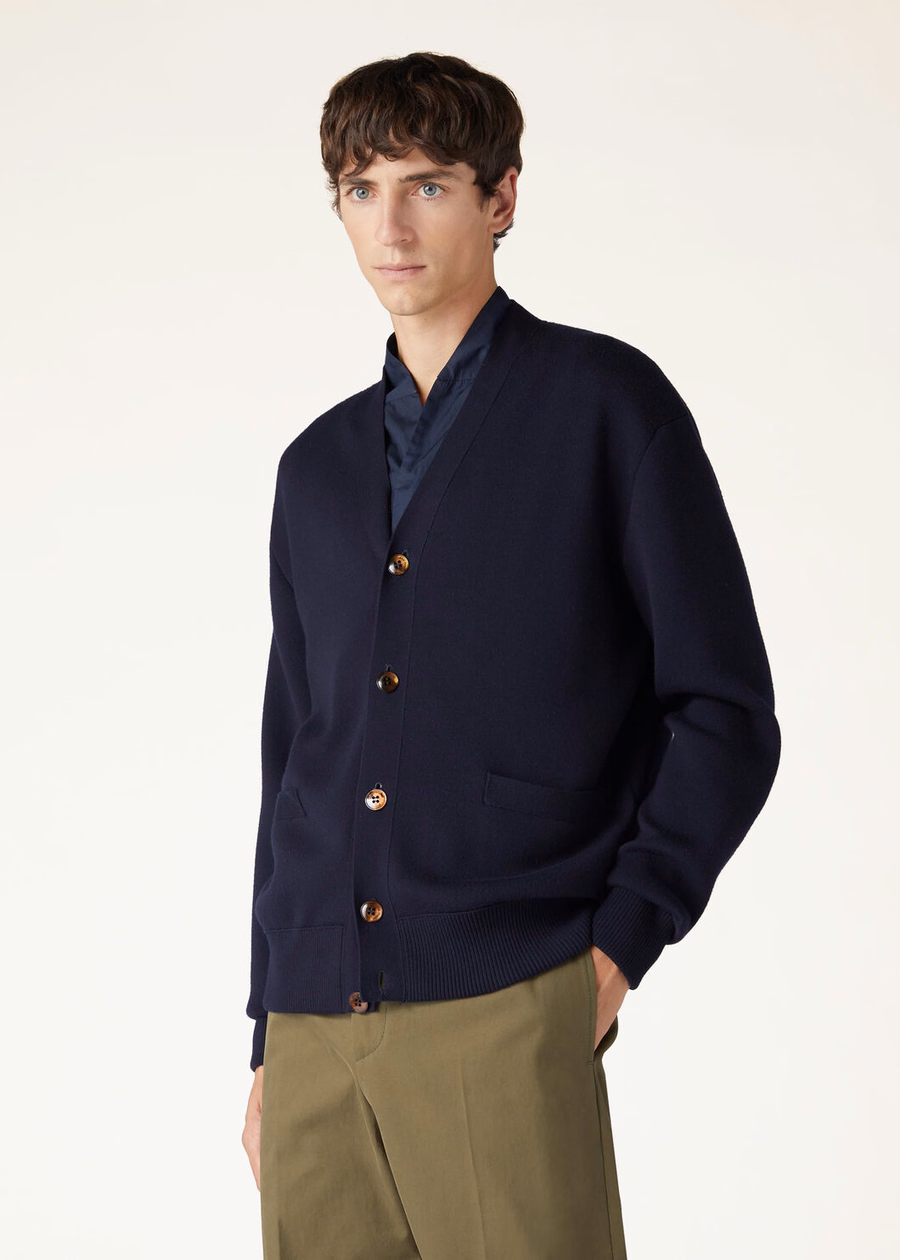 The Gift of Kings® Blue Navy/Deep Well Brown Cardigan