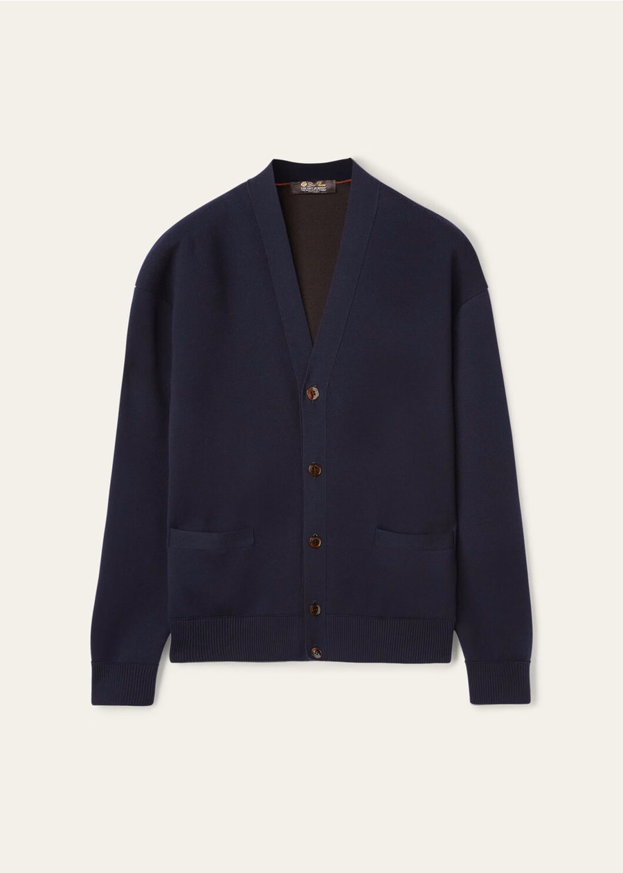The Gift of Kings® Blue Navy/Deep Well Brown Cardigan