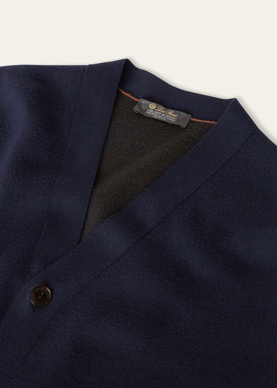 The Gift of Kings® Blue Navy/Deep Well Brown Cardigan