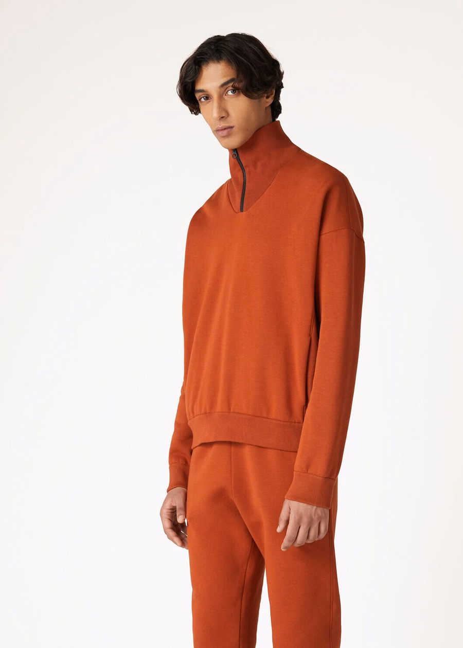 Larecchio Sweater Cotton Cashmere Jasper Coral Orange