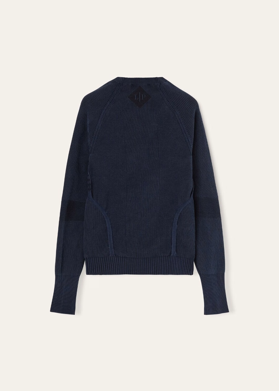 Lagorai Crewneck Silk Ocean Depths