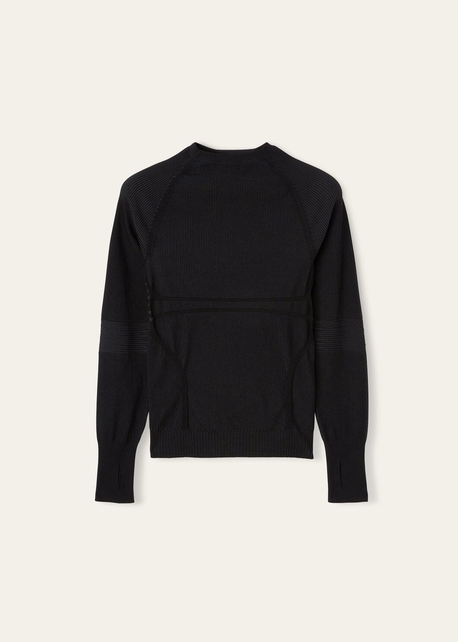 Lagorai Crewneck Silk Black Sand