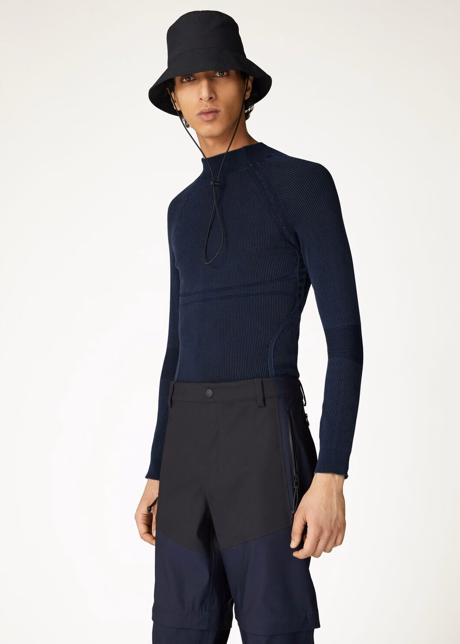 Lagorai Turtleneck Silk Ocean Depths